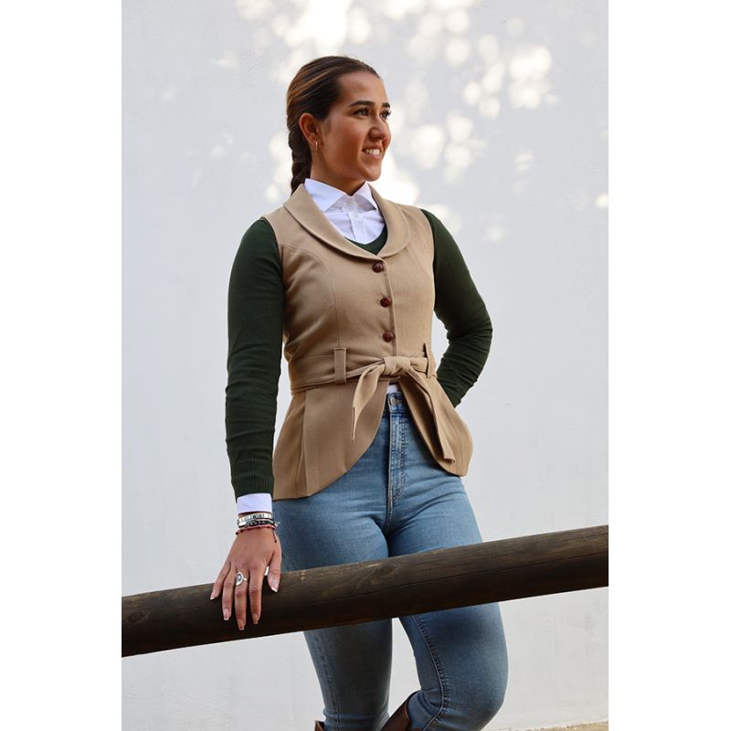 Pandora Camel Suede Vest