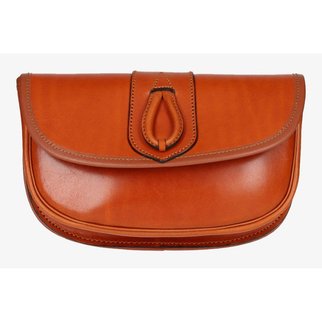 Elongated bag made of natural cowhide baticola