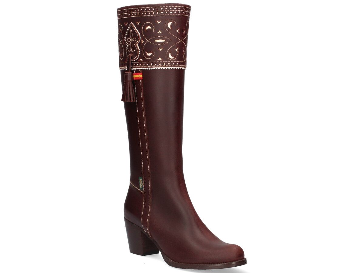 Cartujana Zipper Boot with Valverde del Camino Heel
