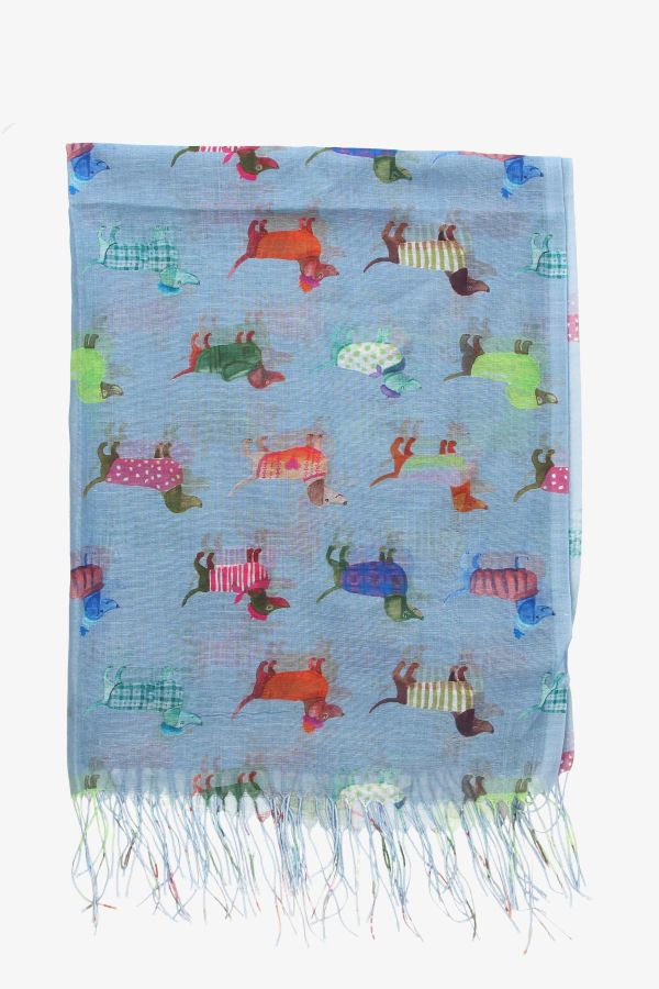 Foulard Flecos Perros Azulina