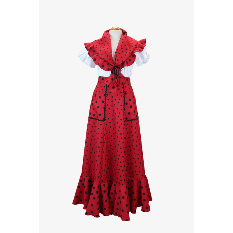Jara Set in Red with Polka Dots