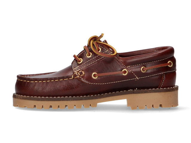 Leather Boat Shoe with Light Sole