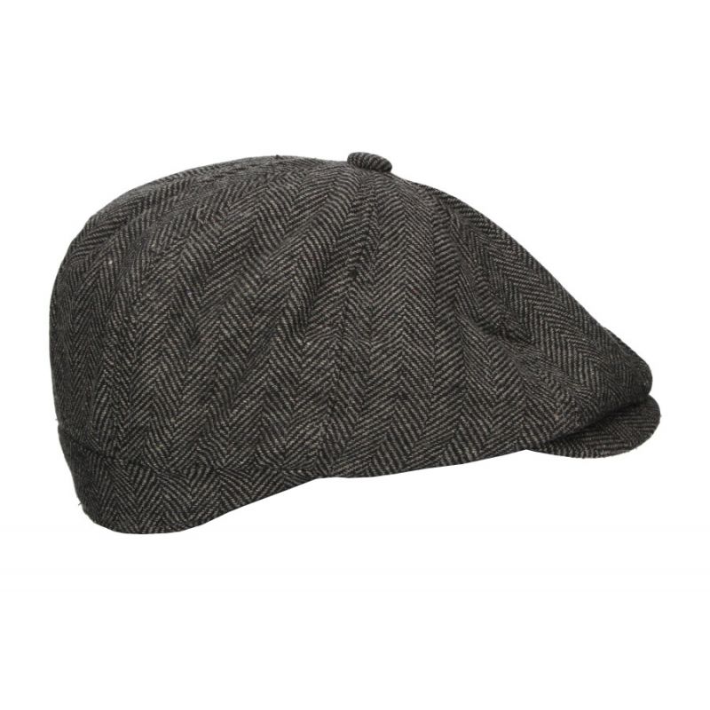 Grey Herringbone Irish Cap