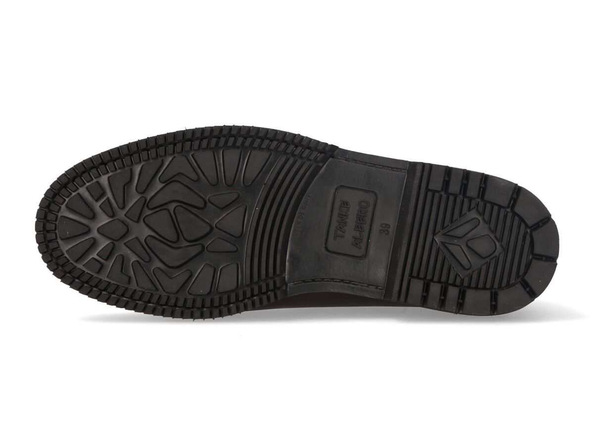 Mocasin con cordones burdeos