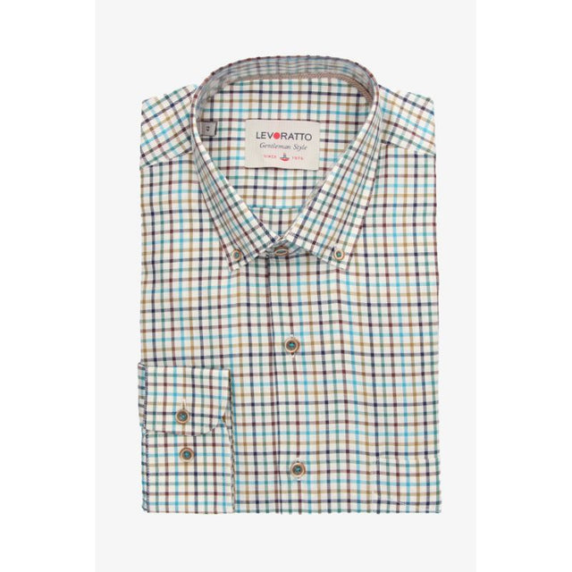Multicolor Checkered Button-Down Shirt