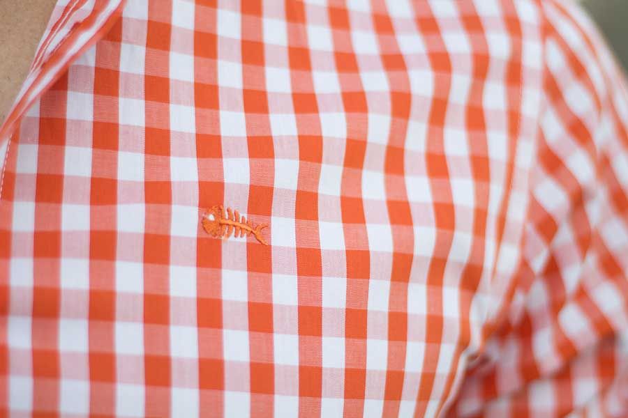 Pescatore Orange Check Shirt