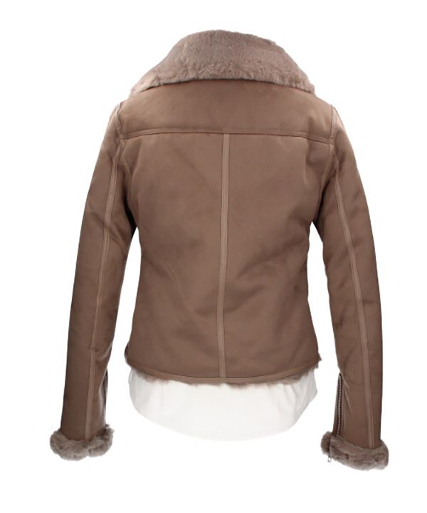 TAUPE SHEARLING JACKET