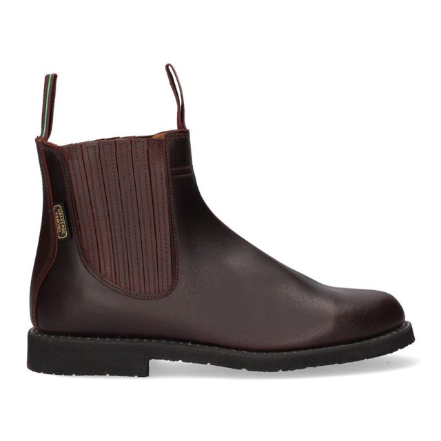 Short calfskin boot with gusset and rubber sole Valverde del Camino