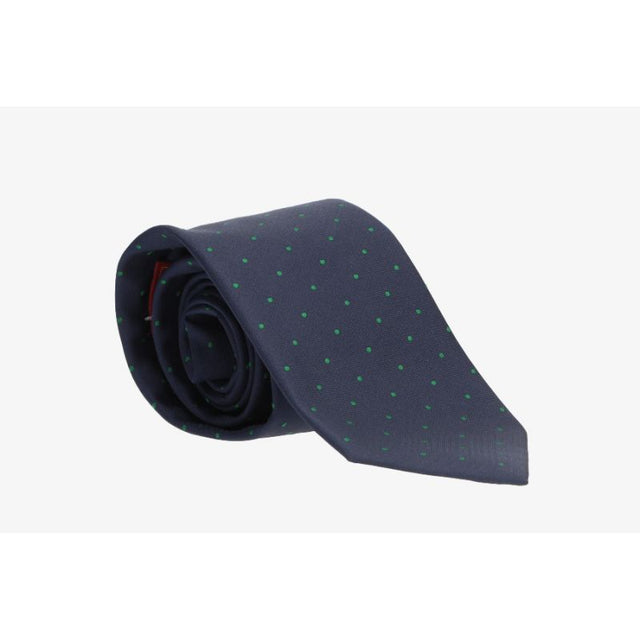 Green Polka Dot Navy Tie