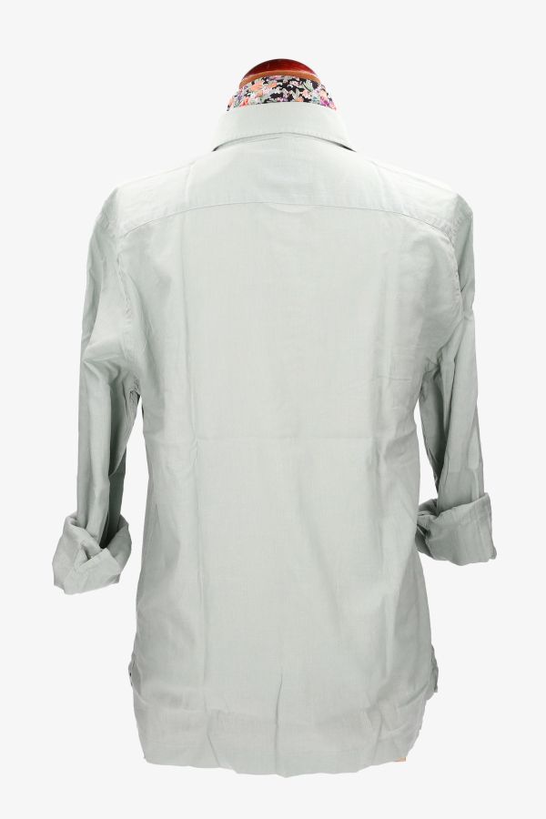 Green linen Cuban shirt