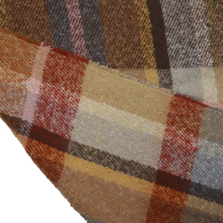 Bufanda Cuadros Tonos Camel