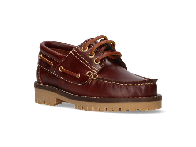 Leather Boat Shoe with Light Sole