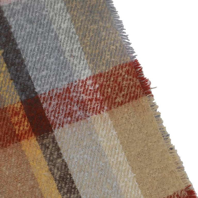 Bufanda Cuadros Tonos Camel