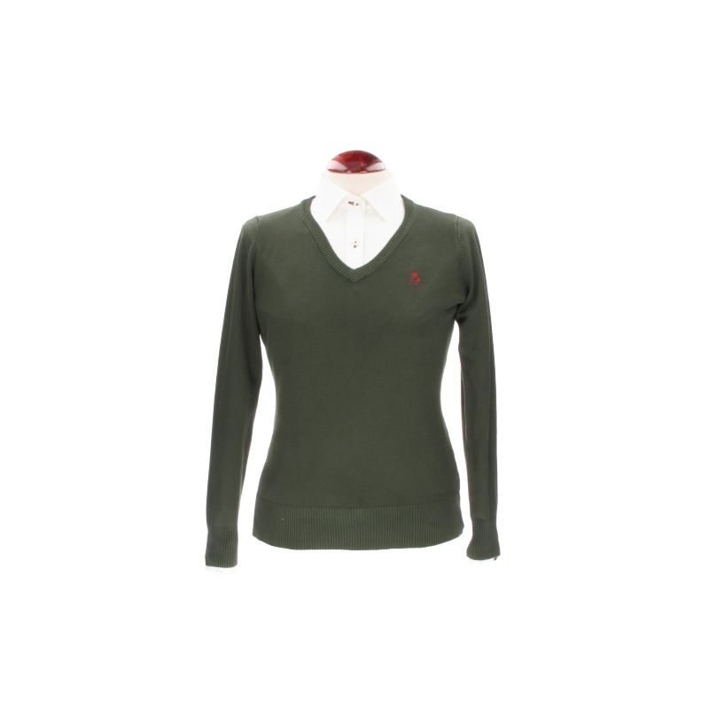 Khaki V-Neck Sweater