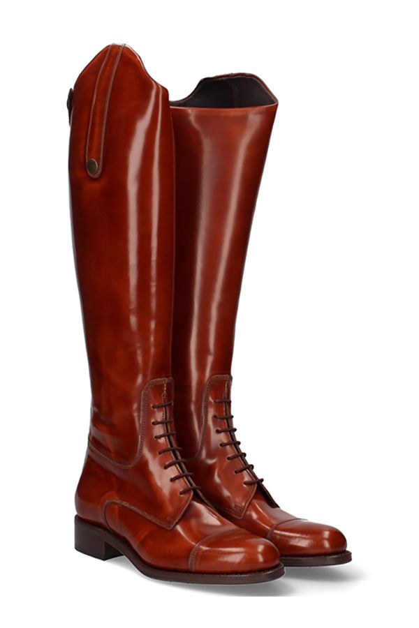 Valverde del Camino Lace-Up Riding Boot with Zipper