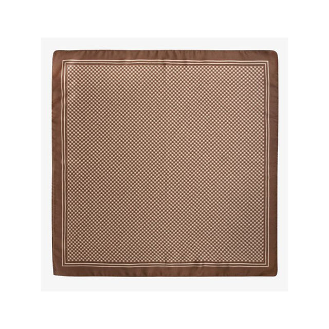 Écharpe pied-de-poule marron