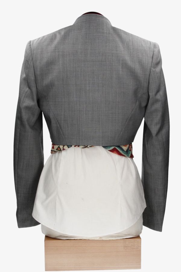 Fil A Fil Grey Jacket and Waistcoat