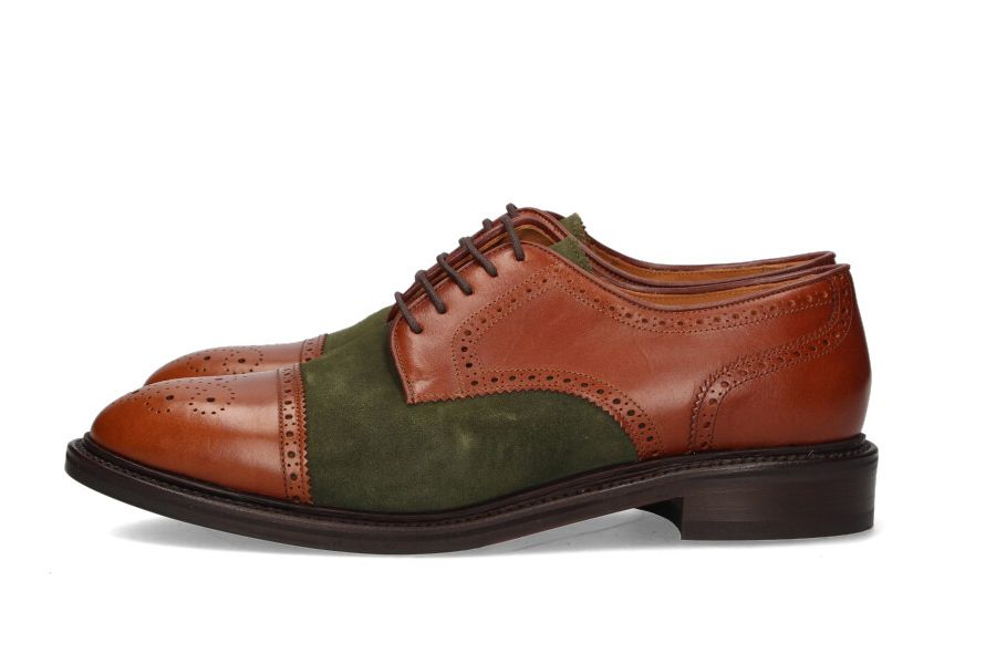 Blucher Piel y Ante Verde Valverde del Camino