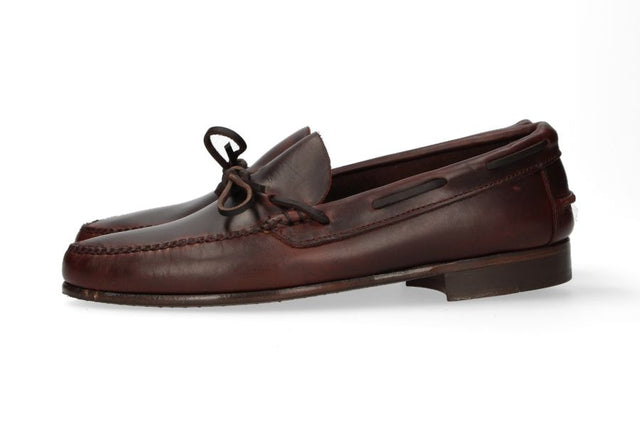 Mocha Bow Moccasin Leather Sole