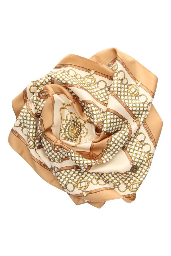 Beige Chain Scarf