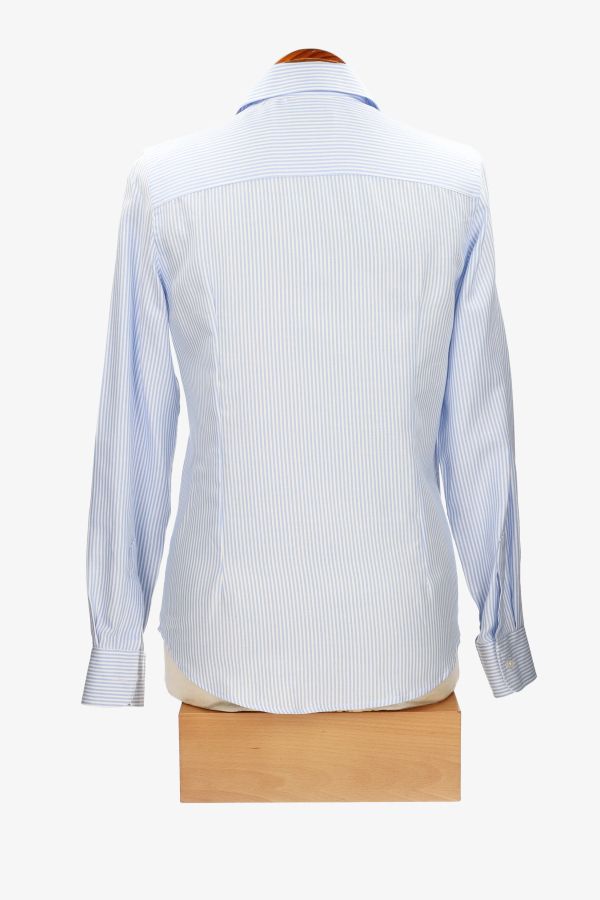 Camisa Mujer Rayas Azul con Bordado Amazona Marino