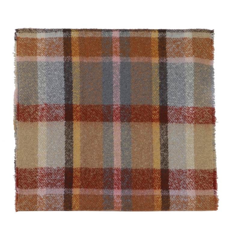 Bufanda Cuadros Tonos Camel