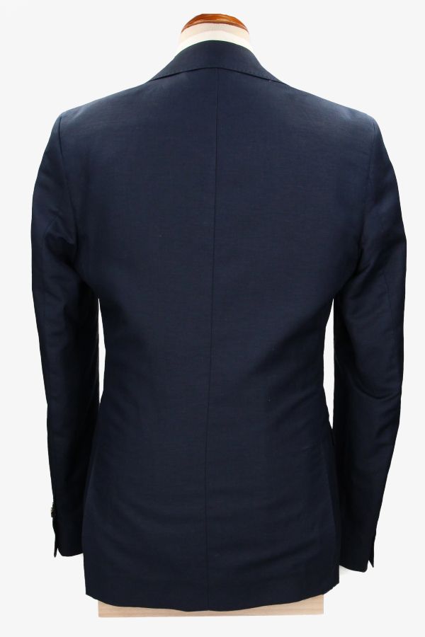 Navy Blue Linen Blazer