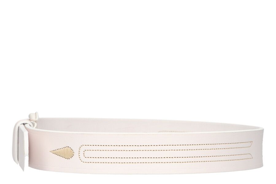 Cinturón Grueso Piña y Dibujo Blanco con Hebilla Baticola