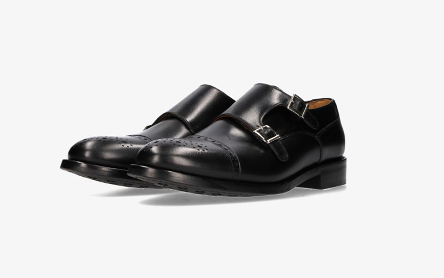 Monkstrap boxcalf negro