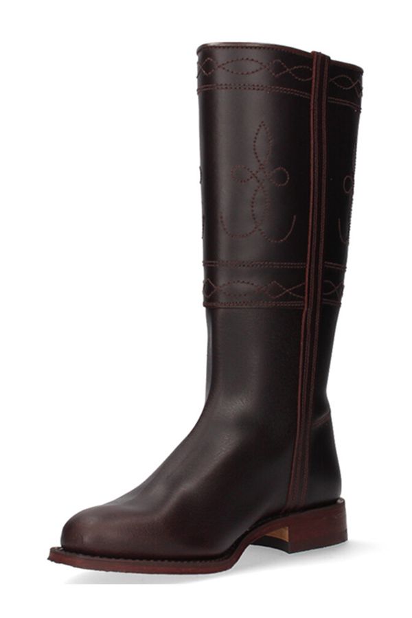 Special wide chestnut country boot Valverde del Camino