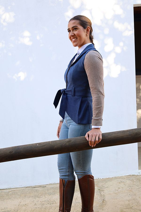 Pandora Blue Suede Vest