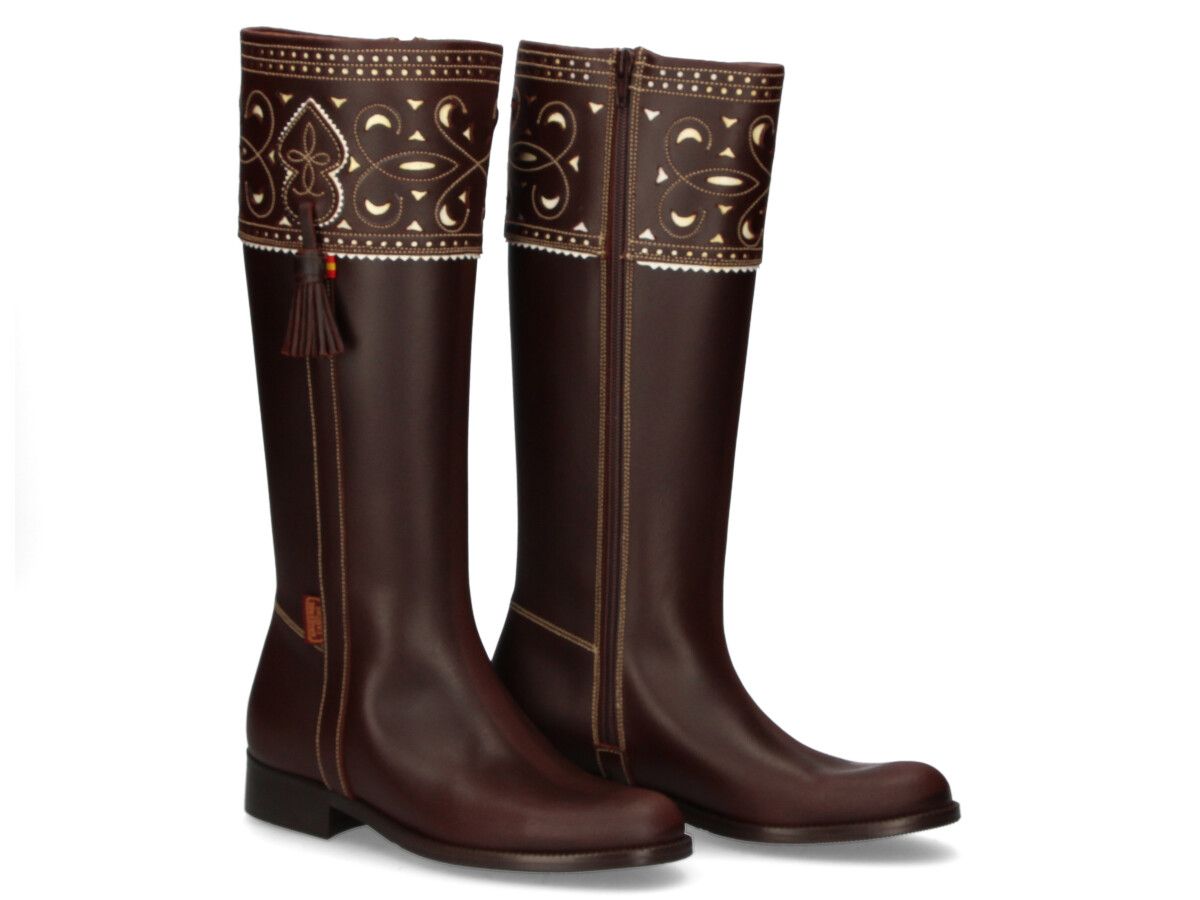 Cartujana Flat Zipper Boot Valverde del Camino