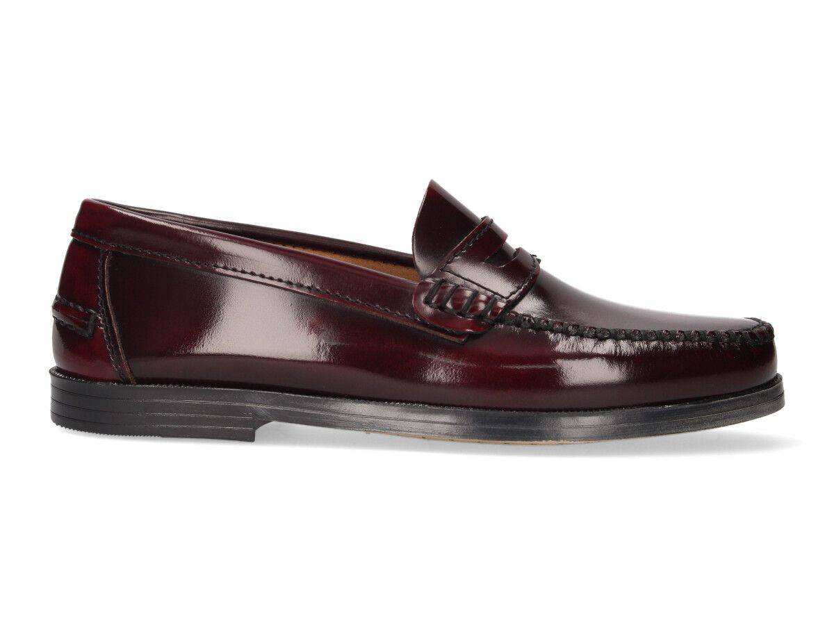 Mocassin masqué pour enfant bordeaux