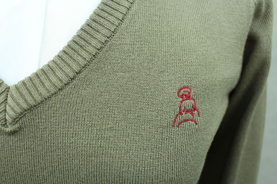 Khaki V-Neck Sweater