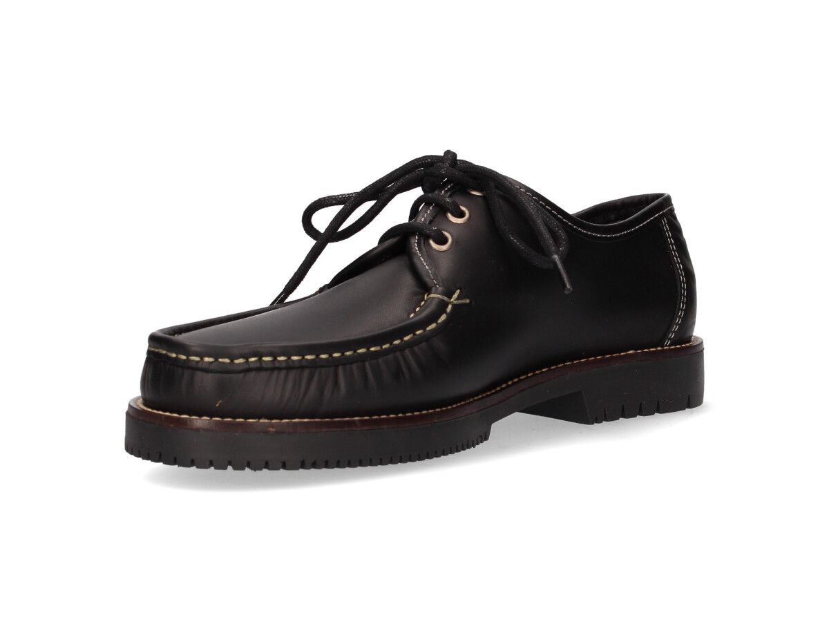 Mocasín con Cordones Negro