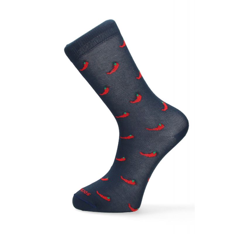 Navy Chilis Sock