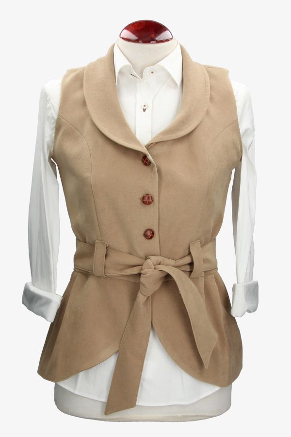 Pandora Camel Suede Vest