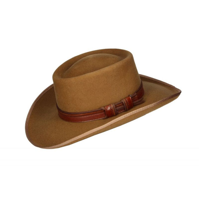 Sombrero Gambler Lana Avellana Cinta Midtown