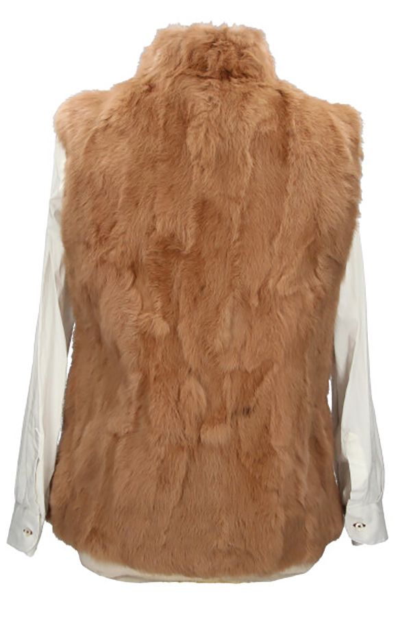 Camel Women's Fur Vest