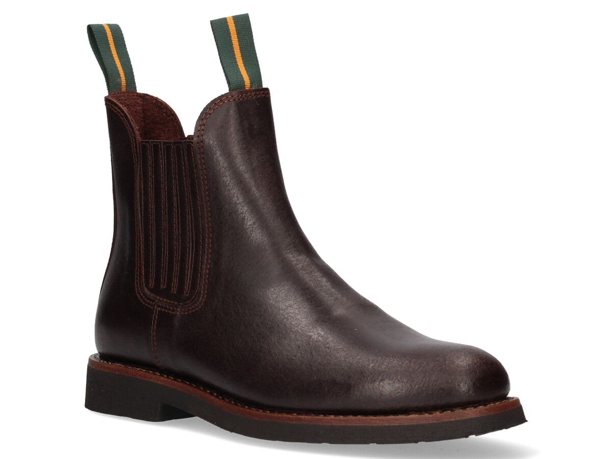 Short chestnut calf boot with elastic gusset Valverde del Camino