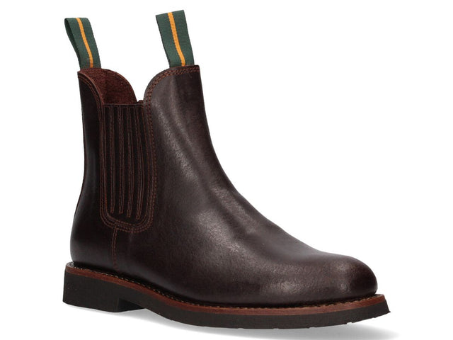 Short chestnut calf boot with elastic gusset Valverde del Camino