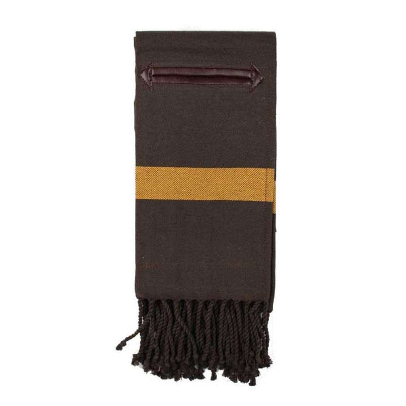 Canvas Footrest Blanket with Brown Pocket