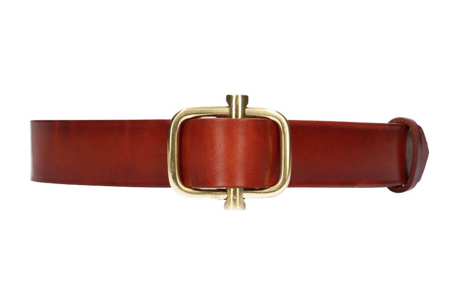 Dark Cowhide Sliding Buckle Belt