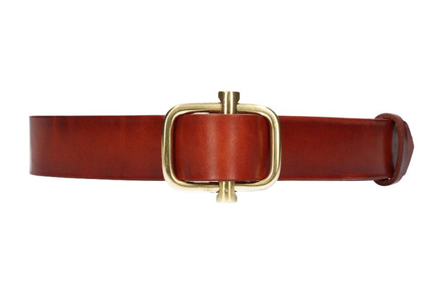 Dark Cowhide Sliding Buckle Belt
