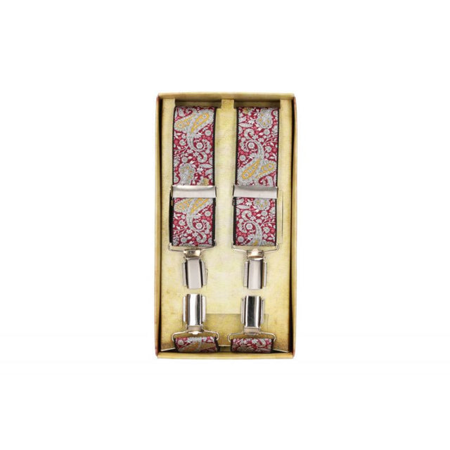 Large Burgundy Cashmere Yellow Dress Suspender