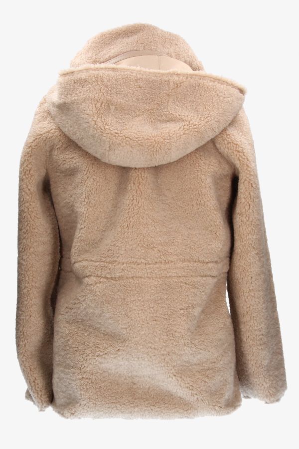 Veste à capuche réversible sable