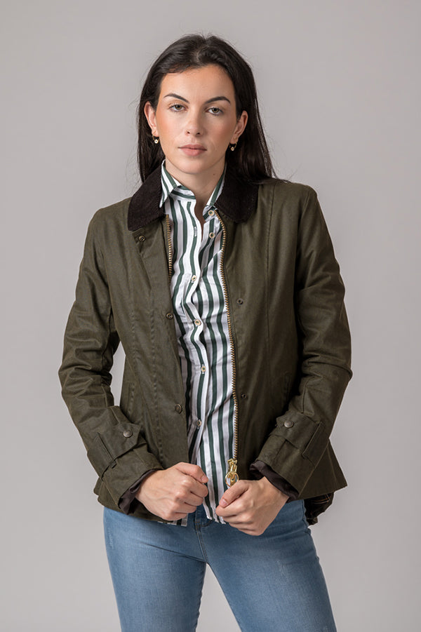Chaqueta Encerada Verde