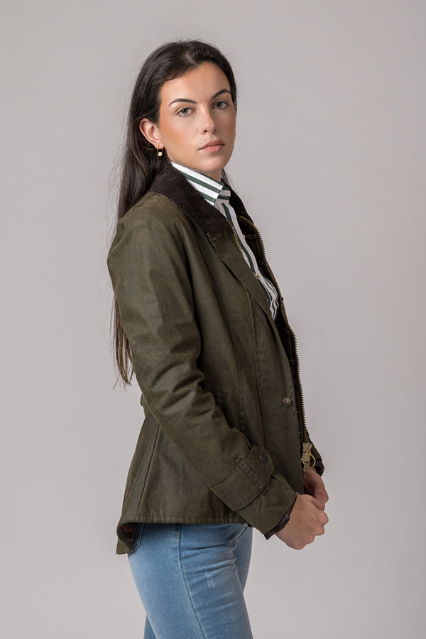 Chaqueta Encerada Verde