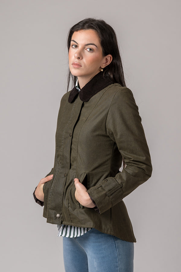 Chaqueta Encerada Verde