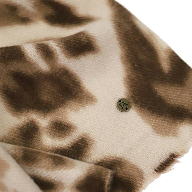 BUFANDA BEIGE MANCHAS MARRÓN